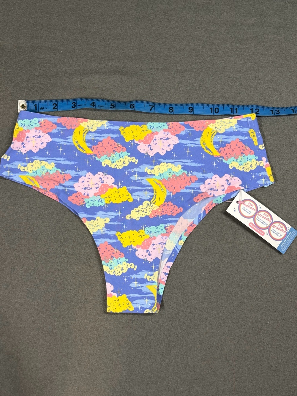 Cheek Boss Bikini Women’s Panty in Periwinkle Moon & Cloud Print